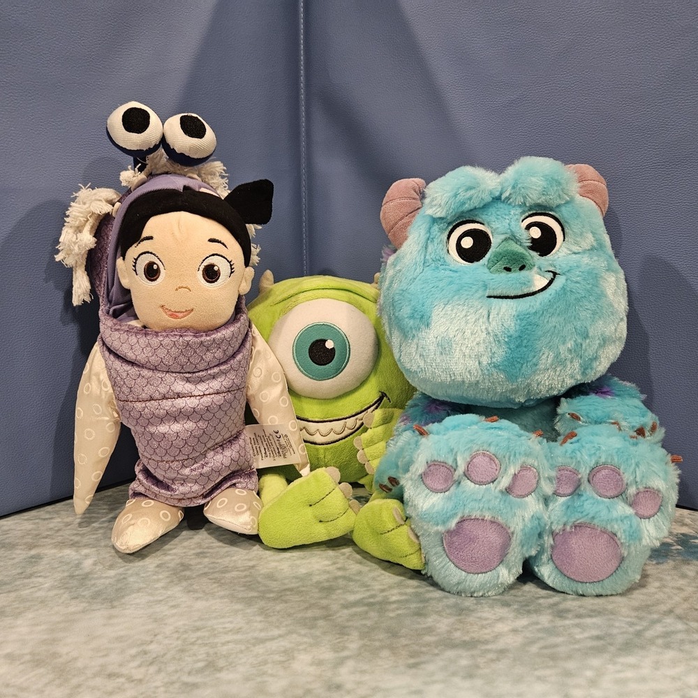 Disney Pixar Monsters Inc Plush Bundle Boo Sulley Big Feet Mike Kohls Cares